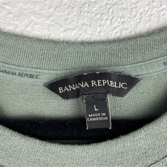 Banana Republic Women’s Large Sage Green Long Sleeve Tee Classic Minimalist - Picture 4 of 10